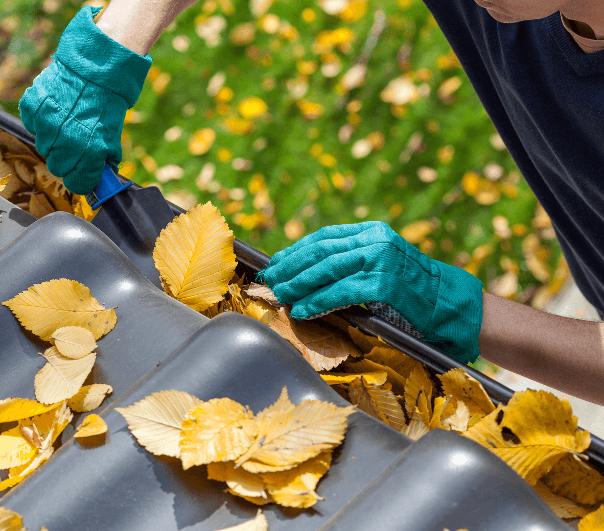Your Seasonal Maintenance Checklist Cleaning Gutter Image